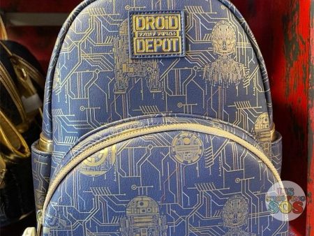 DLR - Star Wars Galaxy’s Edge Droid Depot Backpack - BB-8, D-0, R2-D2 & C-3PO (Navy) Cheap