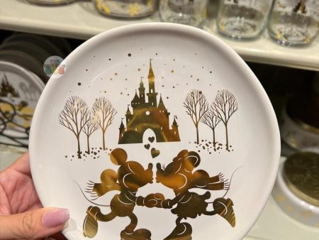 DLR - Stay Cozy x Mickey & Minnie Mouse Plate Online Hot Sale