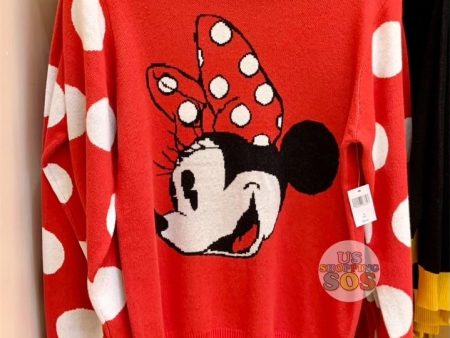 DLR - Face Icon Sweater (Adult) - Minnie Mouse (Red) Online Sale