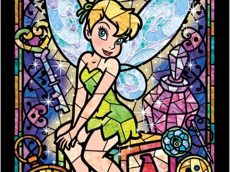 Japan Tenyo - Disney Puzzle - 266 Pieces Tight Series Stained Art - Stained Glass x Tinker Bell For Cheap