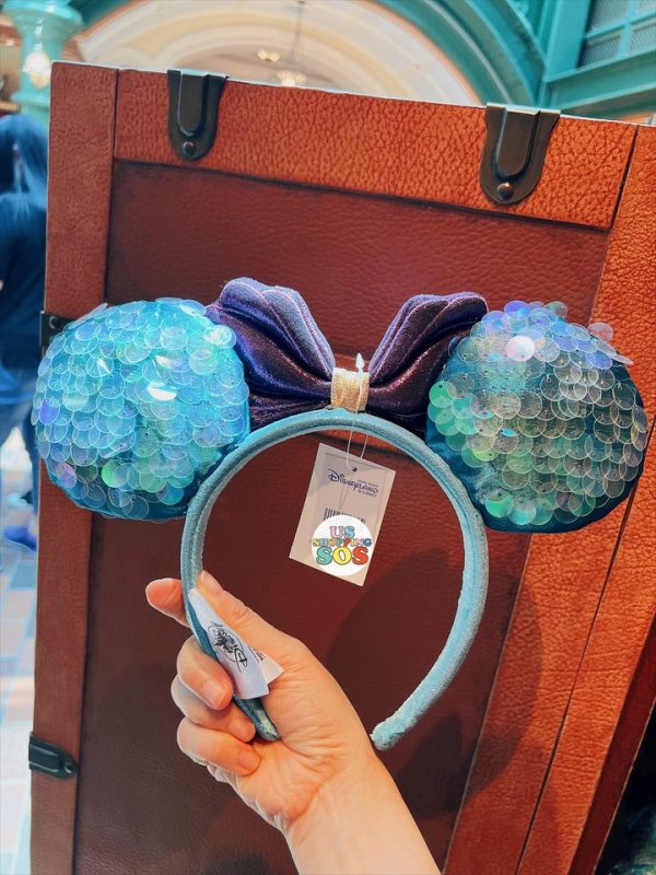 HKDL - The Little Mermaid Ariel Sequin Ear Shell Bow Headband Online Hot Sale