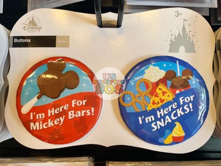 DLR - Button Badge Set - Mickey Bars & Snacks Sale