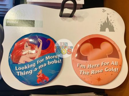 DLR - Button Badge Set - The Little Mermaid & Rose Gold Online now