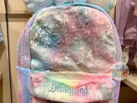 DLR - Minnie Cotton Candy Sequin Fluffy Backpack Online now