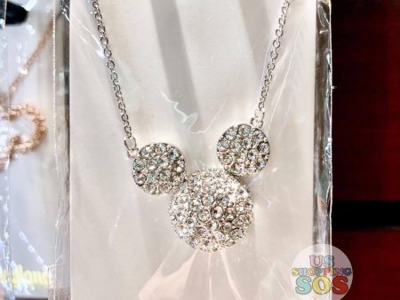 DLR - Arribas - Swarovski Crystal Mickey Mouse Icon Large Domed Necklace For Sale