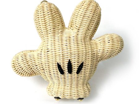 Japan Exclusive - Mickey Mouse Glove Hand Rattan Shoulder Bag Discount