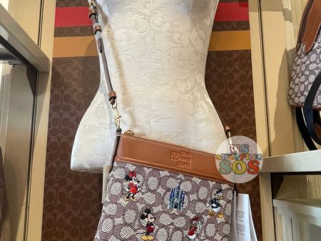 WDW - Coach Disney Parks Mickey & Friends Signature Jacquard Kitt Messenger Crossbody Bag Online Sale